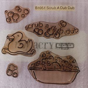 Scrub a dub dub acrylic stamp set